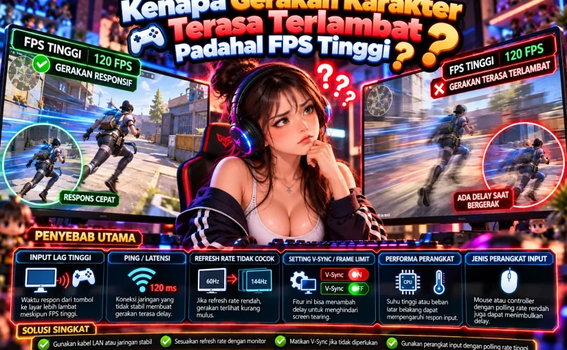 Kenapa Gerakan Karakter Terasa Terlambat Padahal FPS Tinggi?